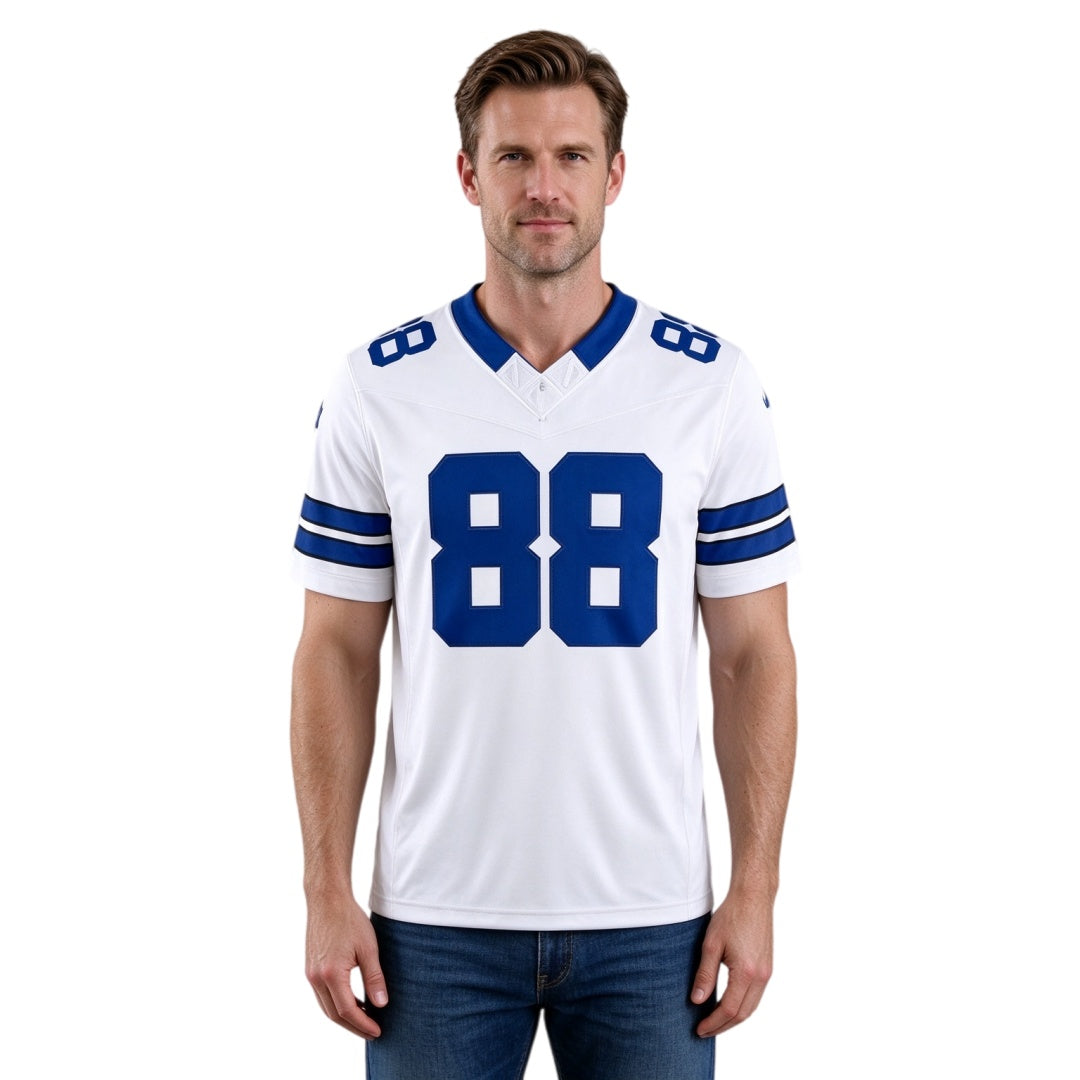 Breathable Mesh Football #88 White Jersey for Whole Family, Matching Fan Outfit | Free Shipping + Free Knit Hat