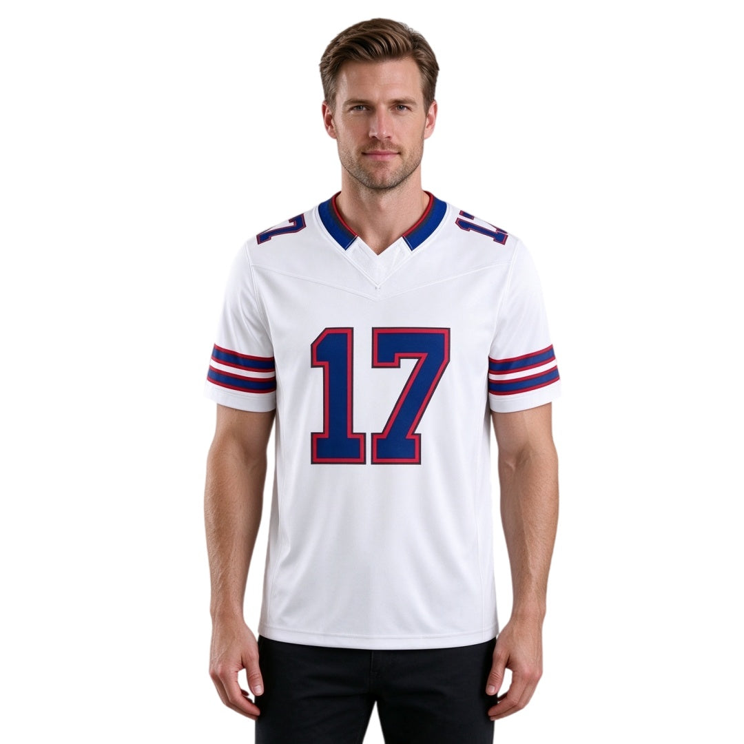 Breathable Mesh Football #17 White Jersey for Whole Family, Matching Fan Outfit | Free Shipping + Free Knit Hat Cheap